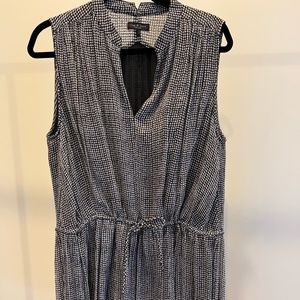 Rag & Bone Carly Print Tie Waist Sleeveless Silk Blend Dress (size Large 10-12)